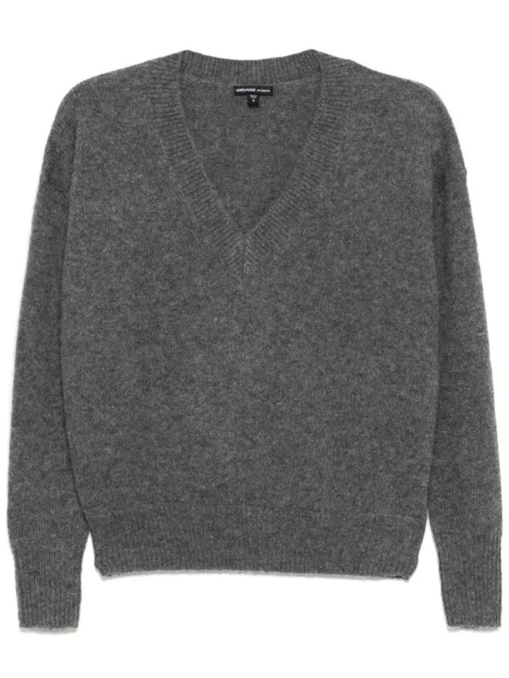 James Perse V-Neck 100% Cashmere Sweater Heather Gray size XS chic 90s fall